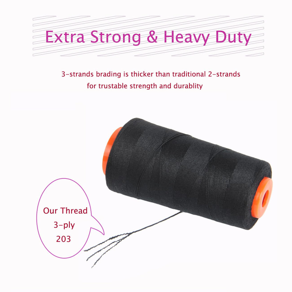 Black Weaving Thread for Wig Making & Hair Extension Sewing