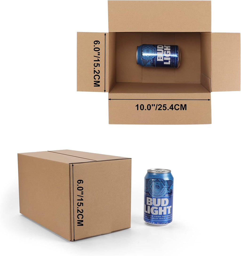 40 Packs 10x6x6 Shipping Boxes, Brown Mailing Boxes
