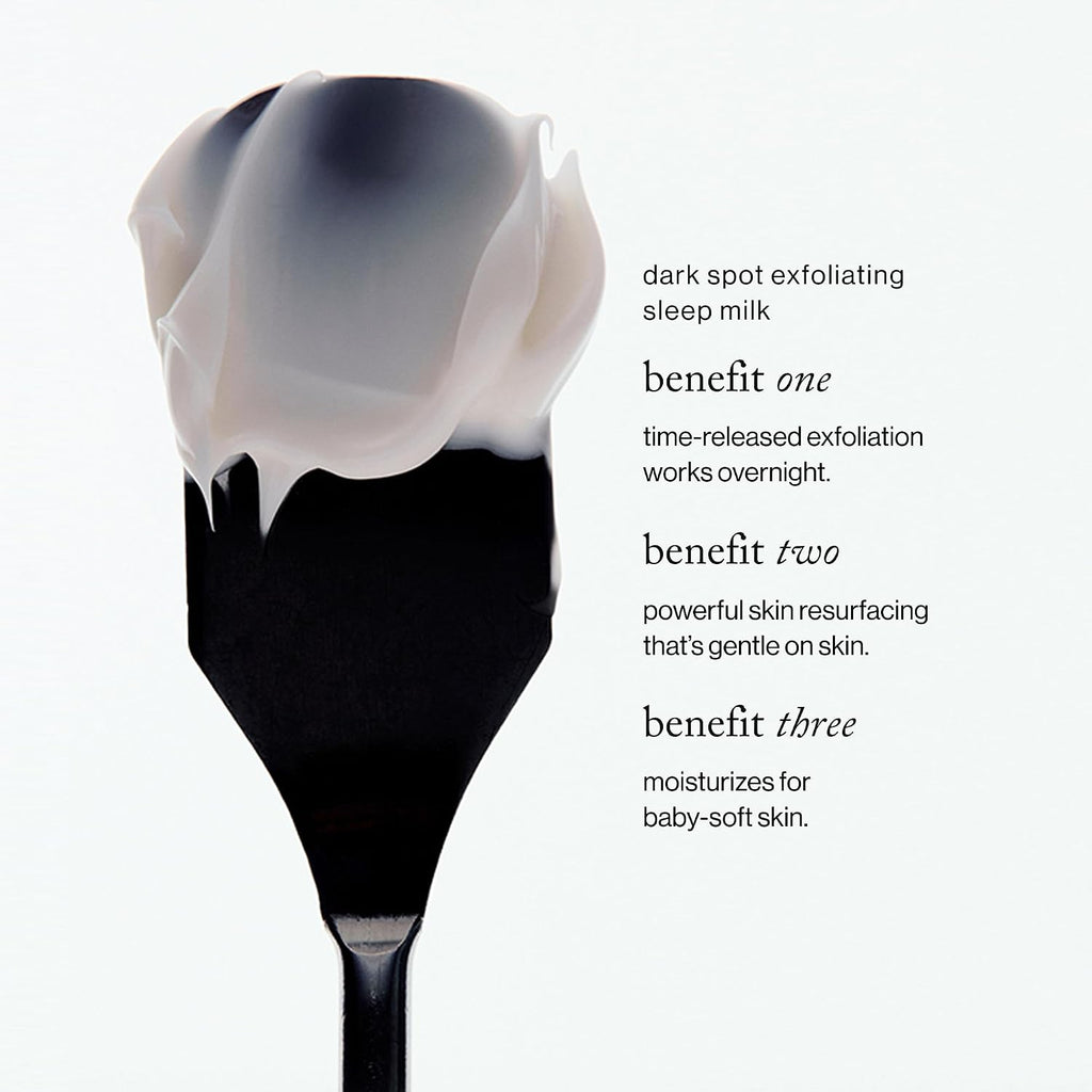 Beauty Sleep Milk Serum | Intense Face Exfoliator to Smooth Uneven Texture, Wrinkles, & Pores | Glycolic Acid &