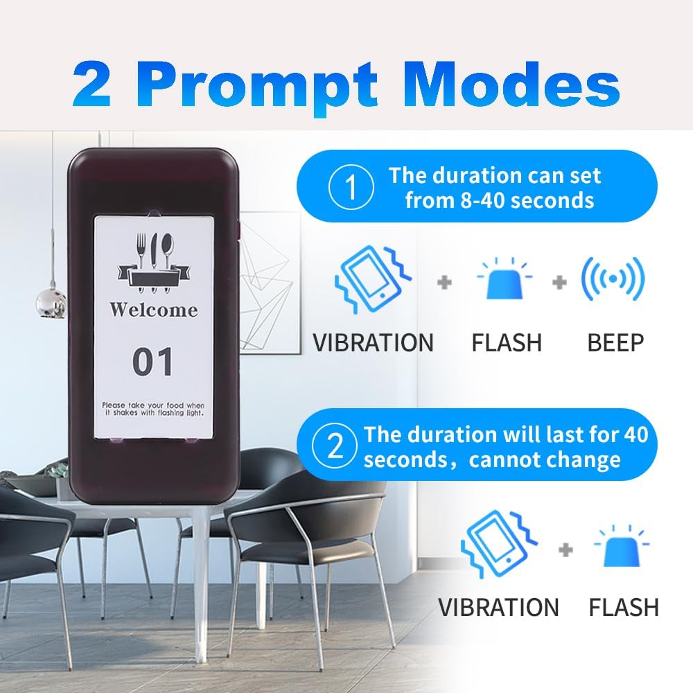 Restaurant Pager System, 16 Pagers, Wireless Paging System