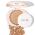 2-in-1 Pressed Face Powder & Foundation Makeup, Matte Oil Control Flawless Setting Powder, Korean Makeup,Waterproof