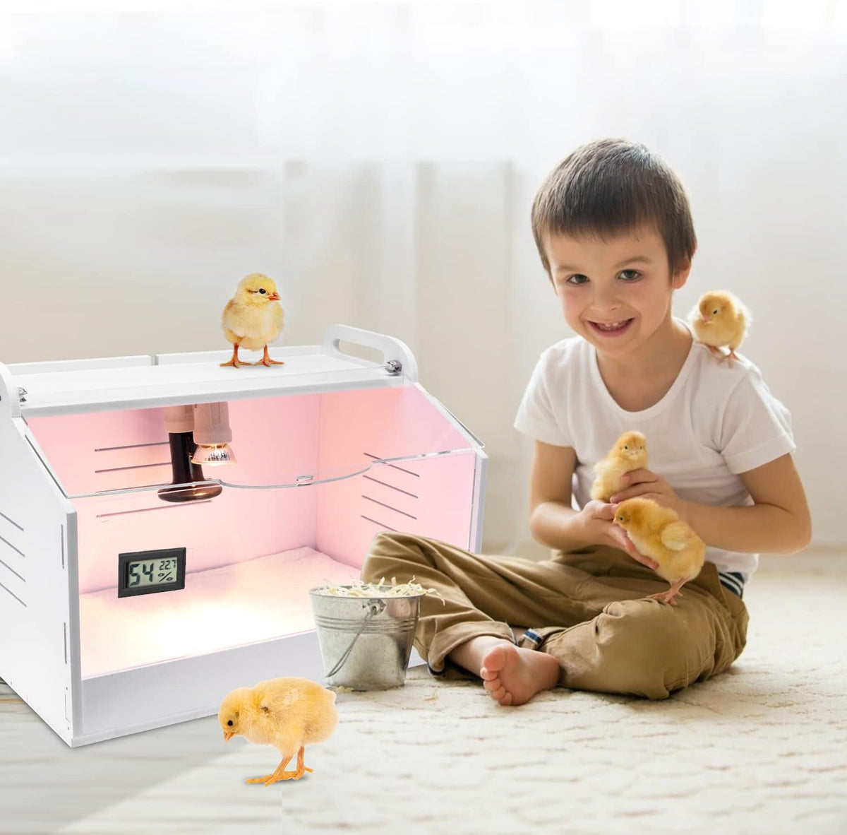 Intelligent Brooder Box 10-15 Newborns Chicks Quail Birds Egg Incubator