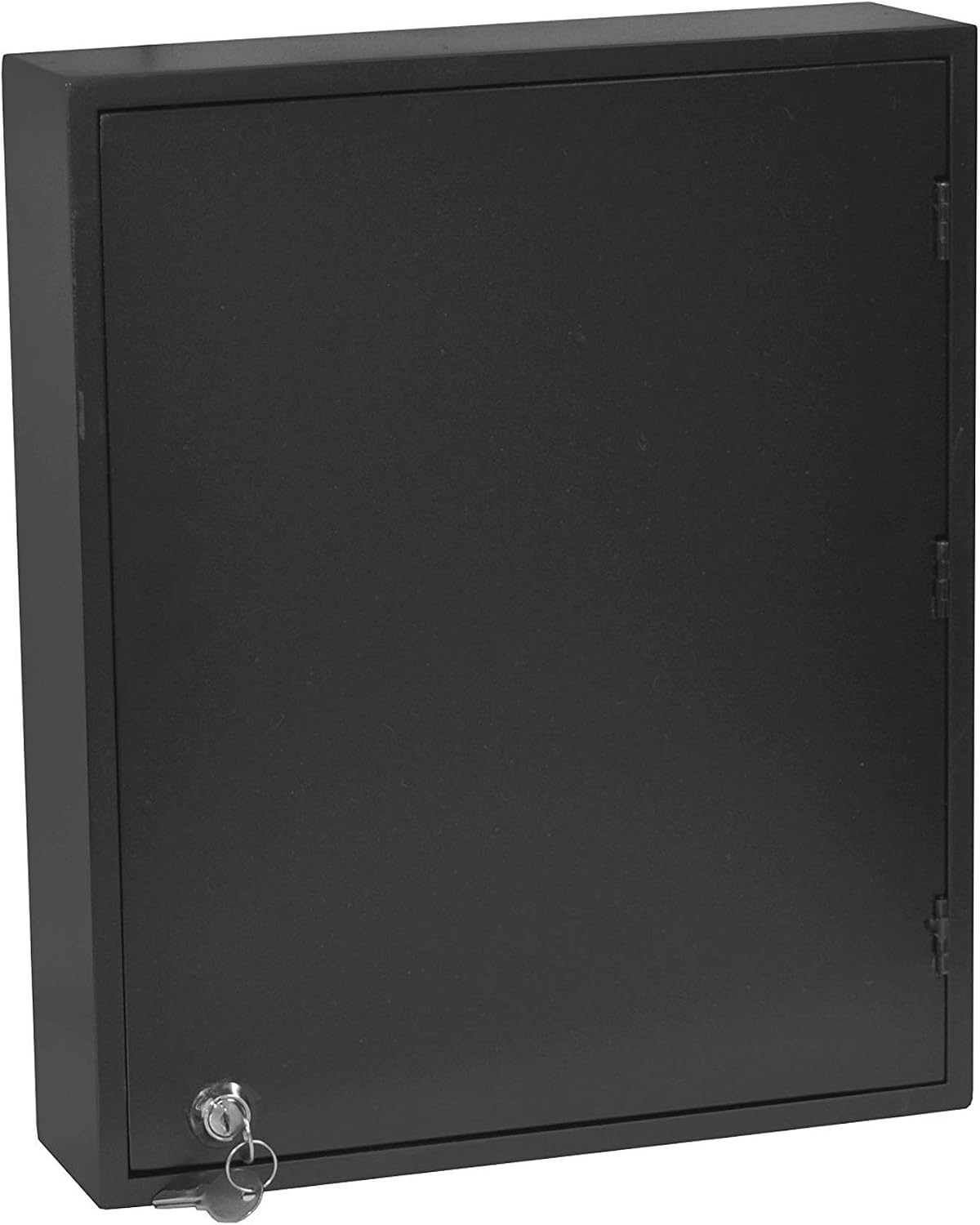 48-Key Cabinet with Lock, Wall Mount Wooden Key Organizer, Security Key Storage Box (48 Positions) with Numbered