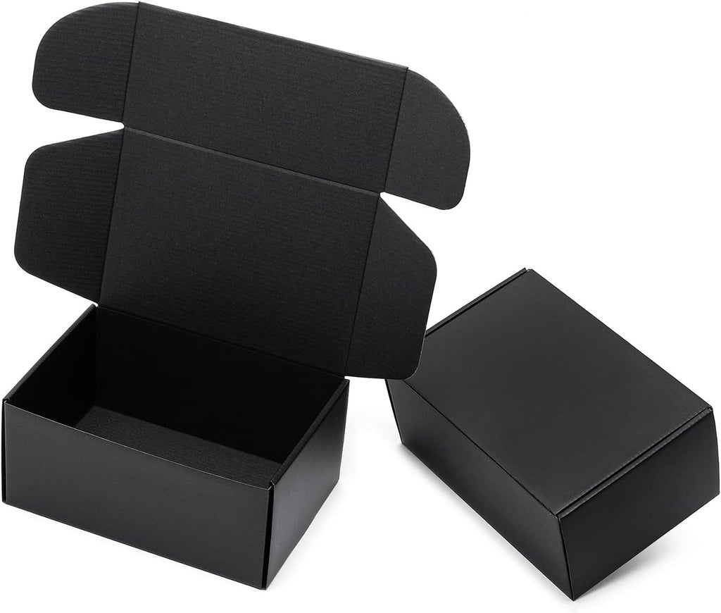 9x6x4 Black Shipping Boxes 24 Pack Corrugated Cardboard Box Mailer