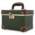 Vintage Makeup Train Case Cosmetic Storage Box Organizer with Lock