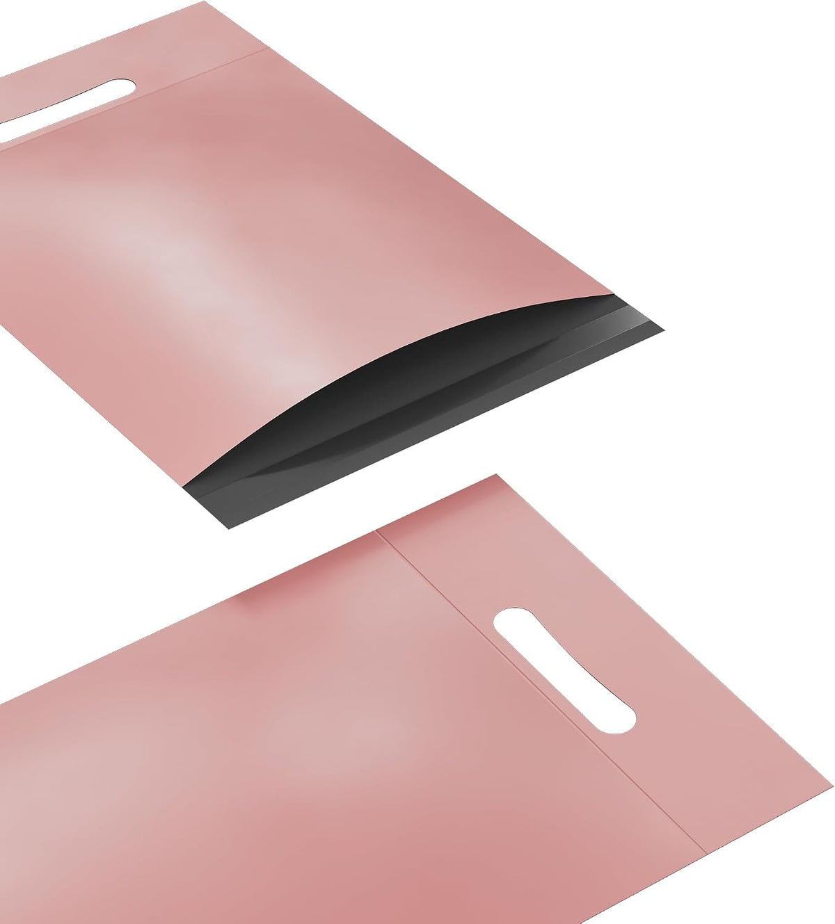 100 Poly Mailers with Handle for Shipping Clothing, Merchandise, Self-Sealing Tear Resistant Plastic Packaging