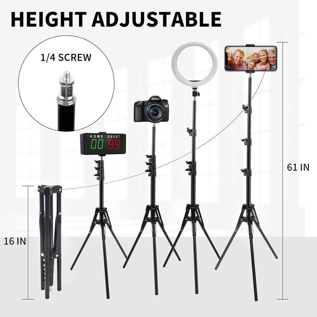 LED Electronic Scoreboard Digital Score Keeper with Remote & Tripod, Basketball Scoreboard with Shot Clock & Timer &