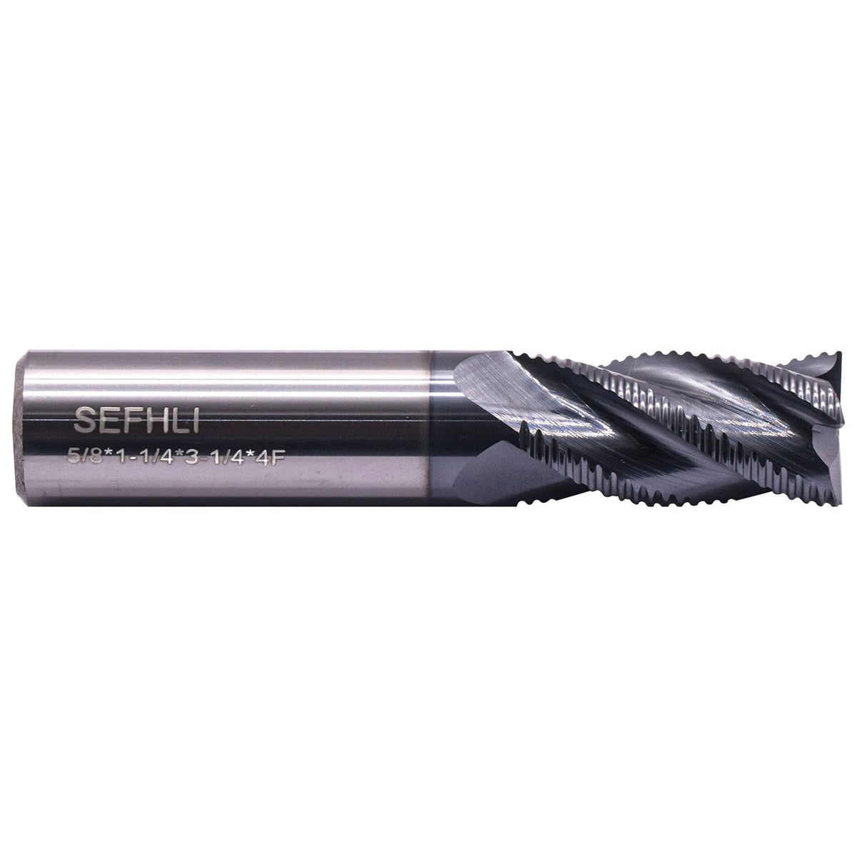 4 Flute Solid Carbide Roughing End Mill(1Pc, 5/8"), ALCrSiN Nano Coated