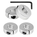 Split Shaft Collar, 4Pcs 12mm Aluminum One Piece Shaft Locking Collars, 12mm Bore Diameter, 30mm OD, 10mm Thickness, with M4 Set Screws