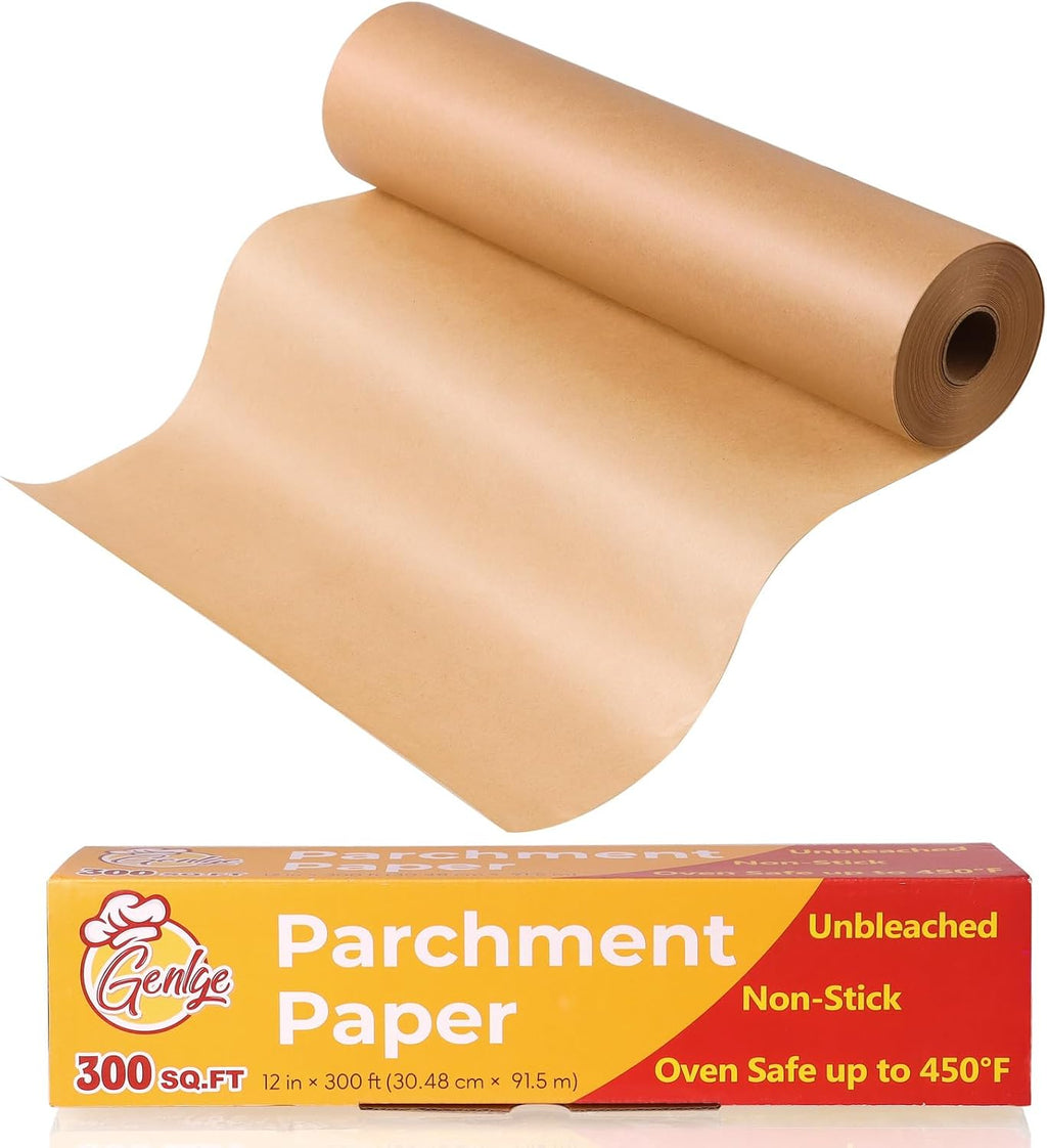 Unbleached Parchment Paper Roll, Non-Stick, 300 Ft x 12 In - 300 Sq. Ft.