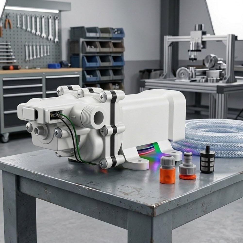 12V 100W Self-Priming Diaphragm Water Pump, 3.0 GPM 65 PSI