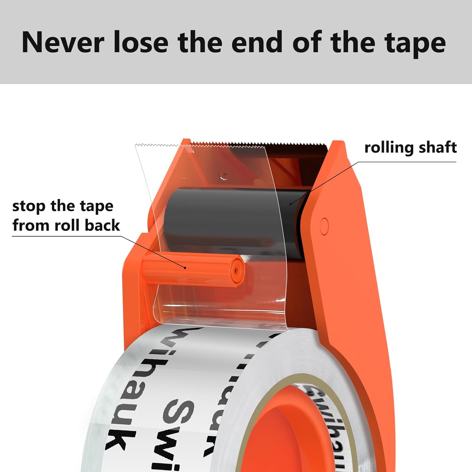 1.88 in x 66.6 YDs Heavy Duty Packing Tape with Dispenser, Strong & Durable Shipping Tape, Packaging Tape, Clear