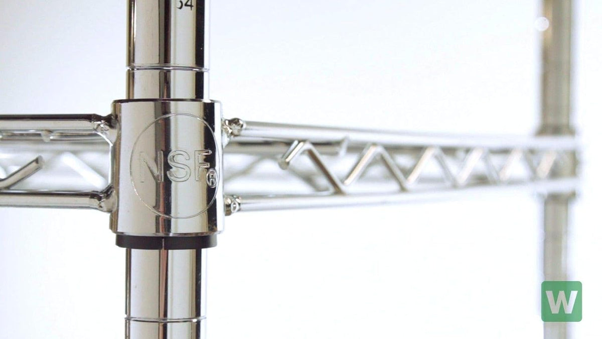 Commercial Chrome Wire Shelving Posts 86" - 4 Posts