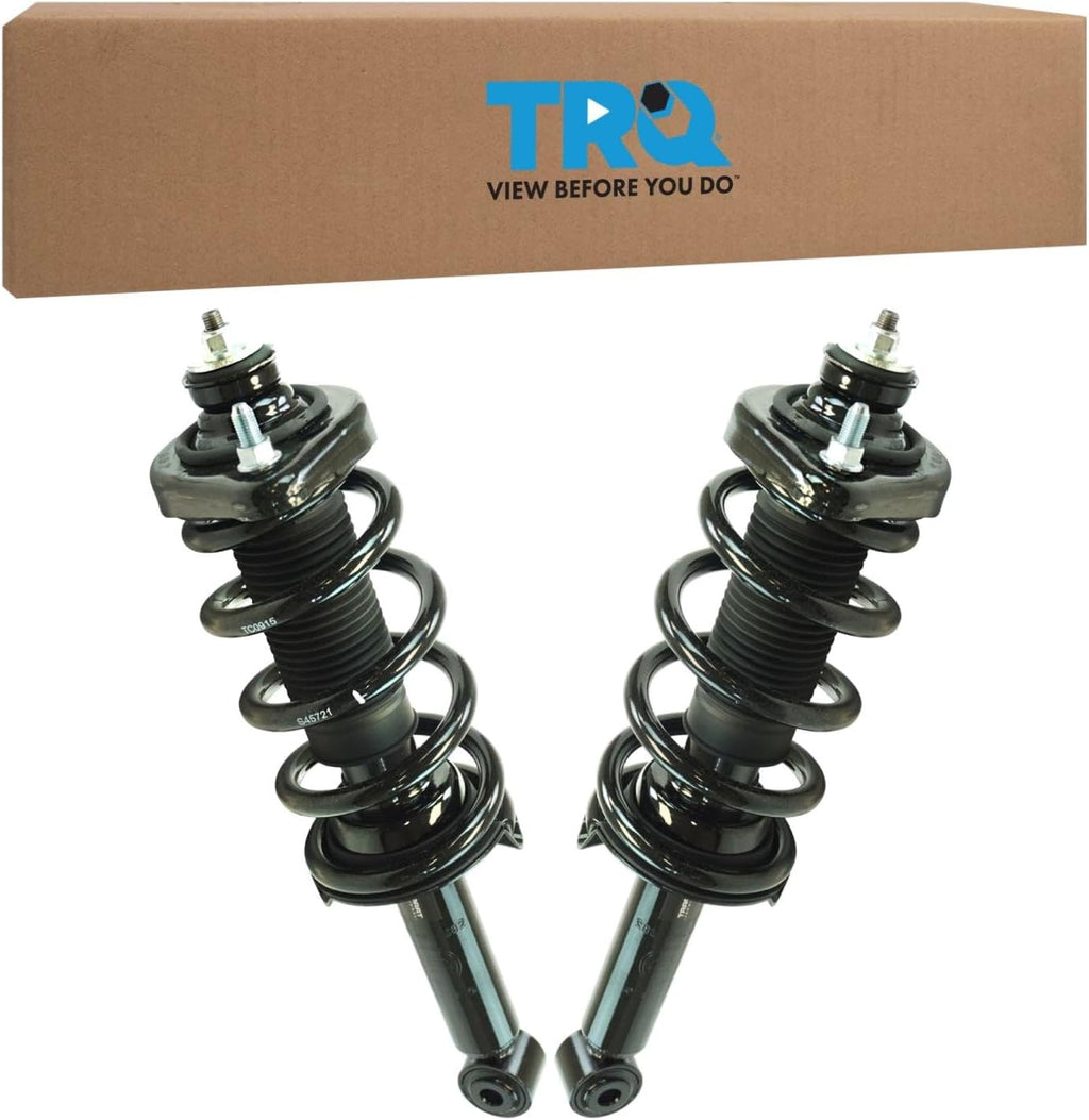 TRQ Rear Shock & Spring Strut Assembly Set Driver & Passenger Side