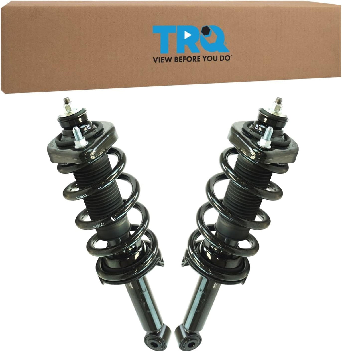 TRQ Rear Shock & Spring Strut Assembly Set Driver & Passenger Side