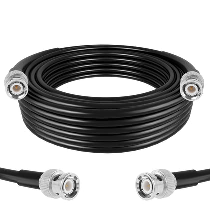 BNC Coax Cable 33ft (10m), RG58 Coaxial Cable 50 ohm with BNC Male Connector for Antenna Analyzer, CB Radio, Signal