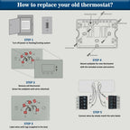NonProgrammable Thermostat for Home,Single-Stage Systems,Digital Energy-Saving Thermostat,1 Heat/1 Cool, Easy DIY Install, White Backlight