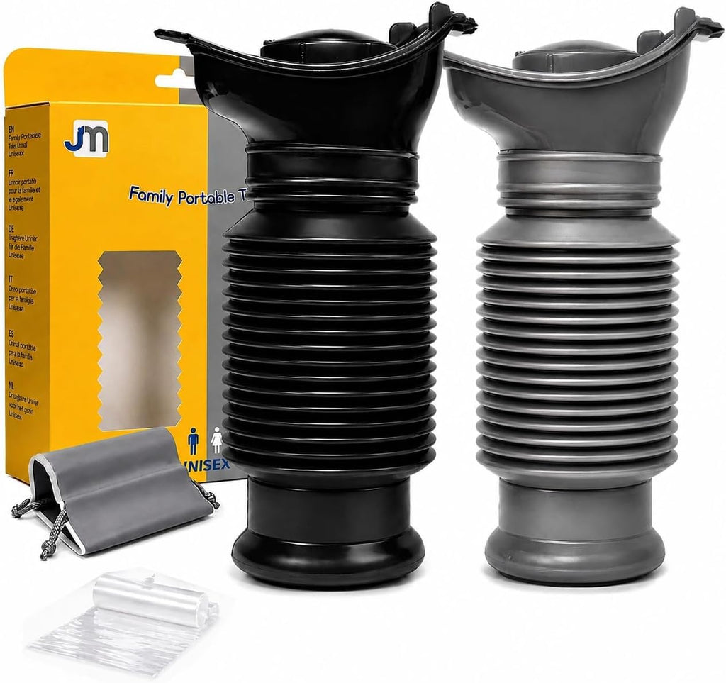 Pee Bottles for Men, Emergency Urinals, Adjustable Pee Bottle for Men and Women, Collapsible Urine Bottle and Pocket