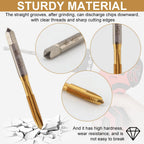 7 Pack Metric Thread Tap Set, Spiral Point Tap Set