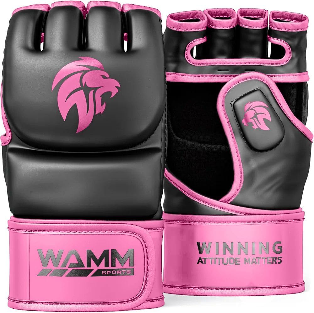 MMA Gloves - for Men & Women - MAXForce EVE Anti-Injury Shock Absorb Boxing Gloves Kickboxing Gloves - Half Finger