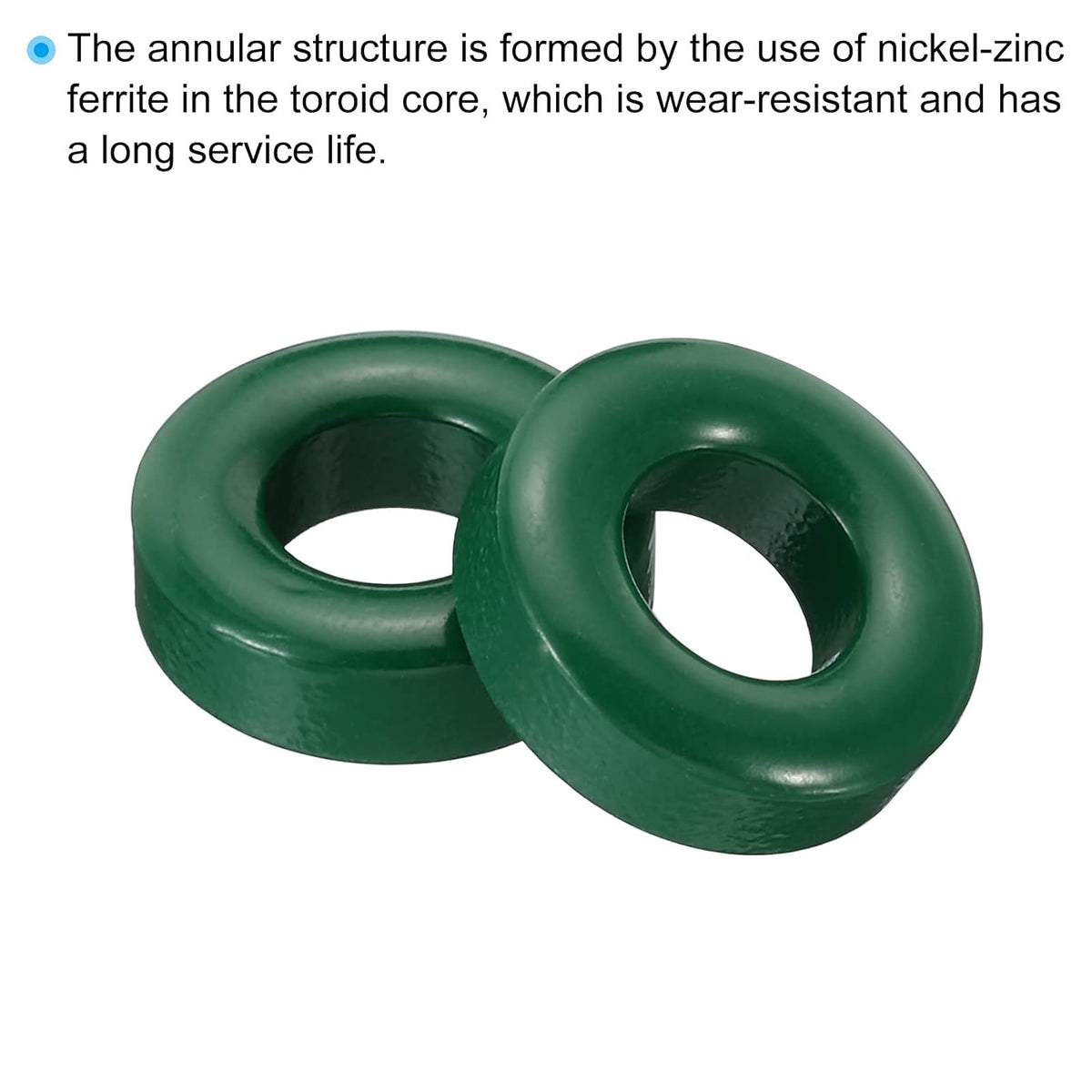 PATIKIL Ferrite Toroid Core 0.8" ODx0.4" IDx0.3" H Green 20 Pcs