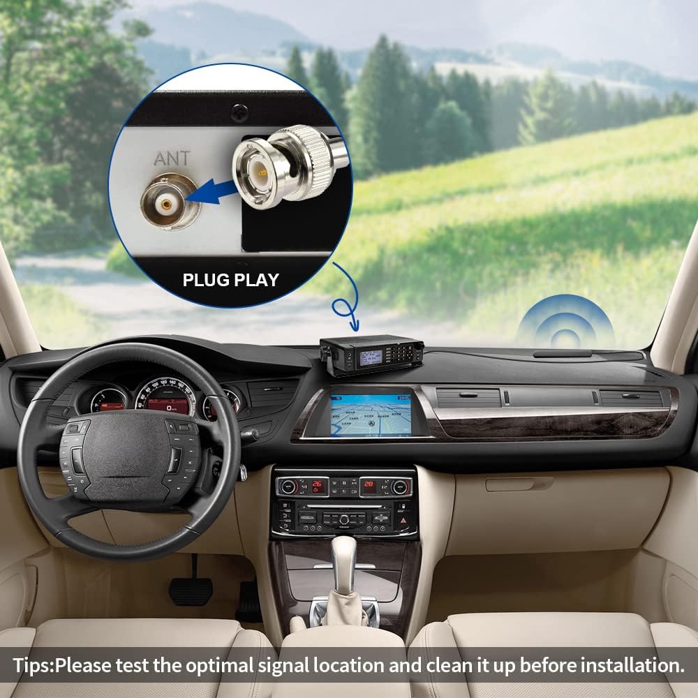 VHF UHF Car Truck Police Scanner Adhesive Mount Antenna Vehicle Mobile Ham Amateur Radio BNC Male Patch Antenna