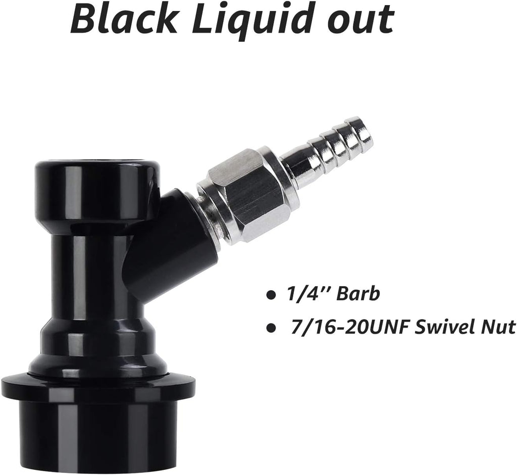 2 Pairs Ball Lock Disconnect Set, 5/16''Gas 1/4''Liquid Barb Fitting | Ball Lock Keg Connectors Cornelius Corny Keg