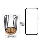 Generic Coffee Filter Holder Basket Durable Iron Case for Home Kitchen Warming, 7.3cmx10cm, Black