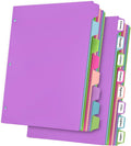 16Pcs/2 Set Binder Dividers with Tab, 8 Color Tab for 3 Ring Binder Divider | Page Folder Dividers