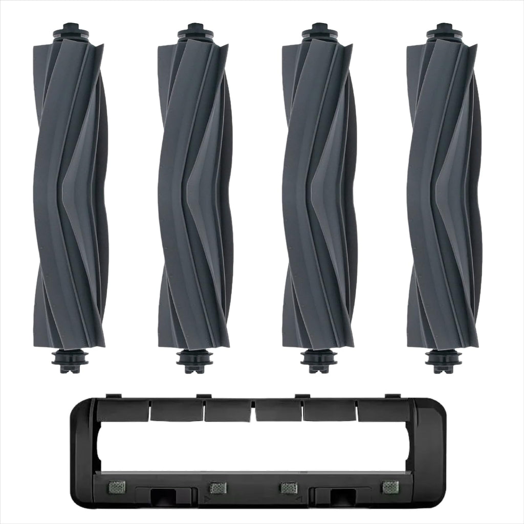 Main Roller Brushes & Main Brush Cover Compatible with Dreame Robot Vacuums
