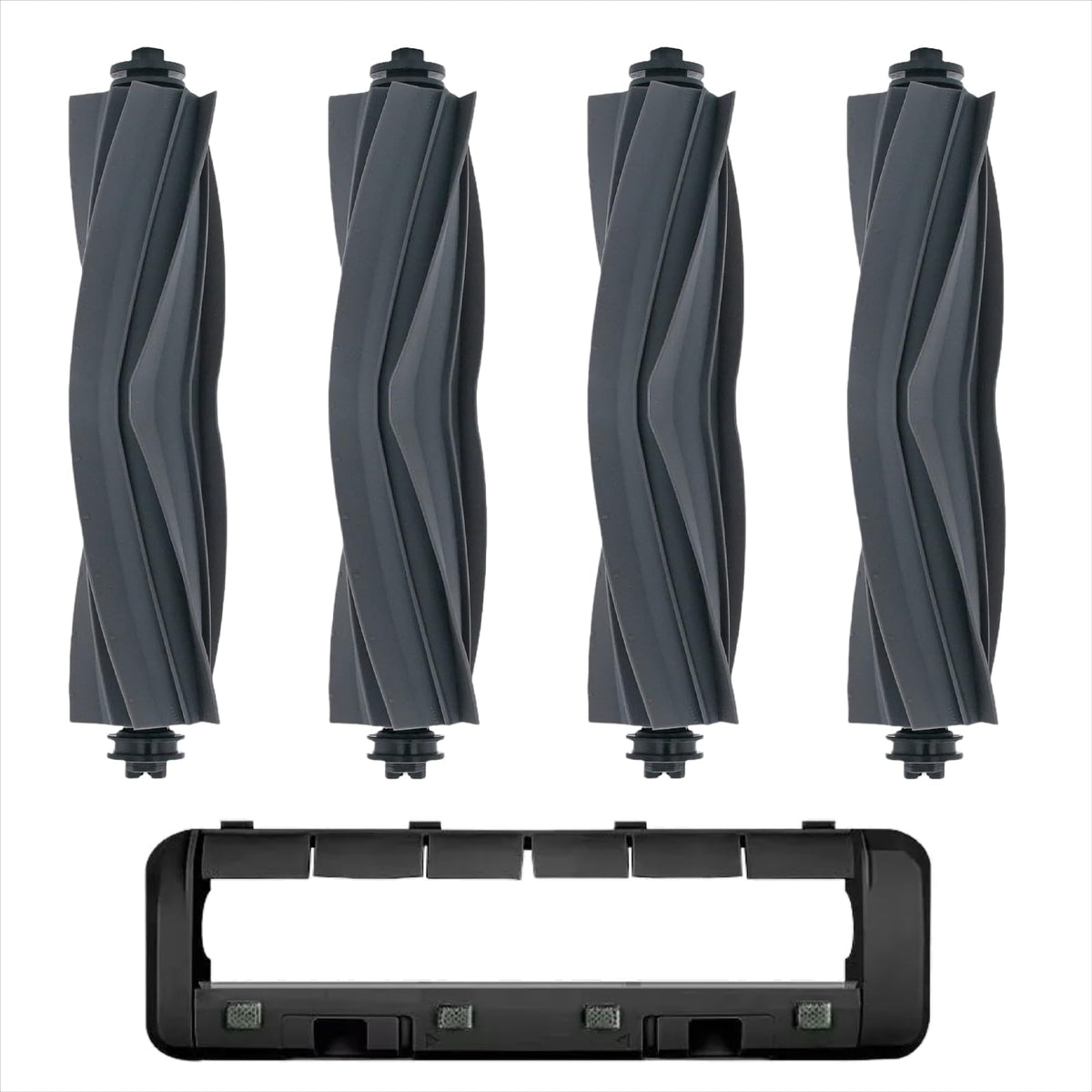 Main Roller Brushes & Main Brush Cover Compatible with Dreame Robot Vacuums
