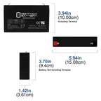 ML7-6 6V 7AH SLA Battery F1 Terminal - PACK OF 4