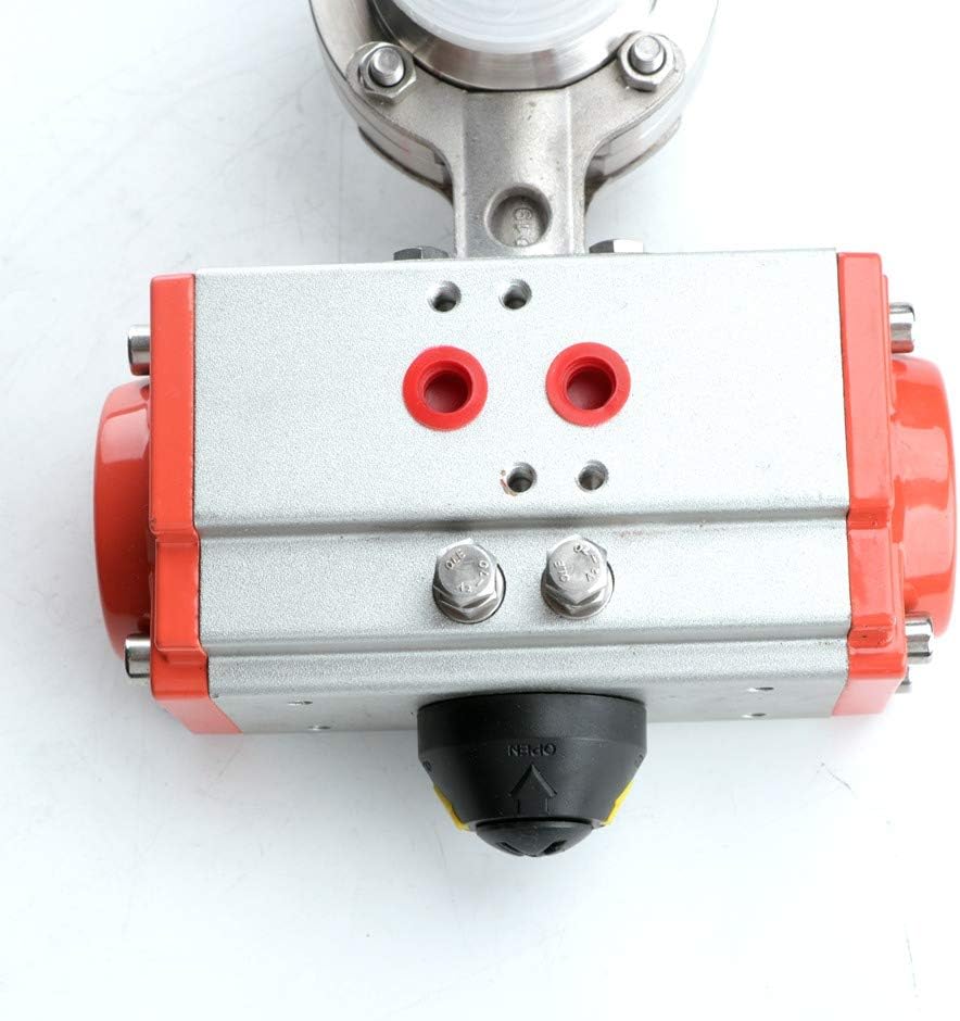 1.5"Triclamp Pneumatic double-Acting Butterfly Valve