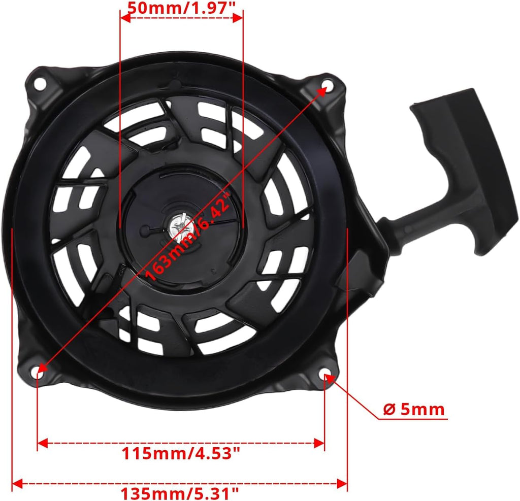 DYC 497680 Recoil Starter Compatible with Briggs & Stratton 497680/498144/497830 Pull Start for 6.75 HP Engines Craftsman, Toro, Troy-Bilt TB210/TB230 Replaces Oregon 31-068, Rotary 12368