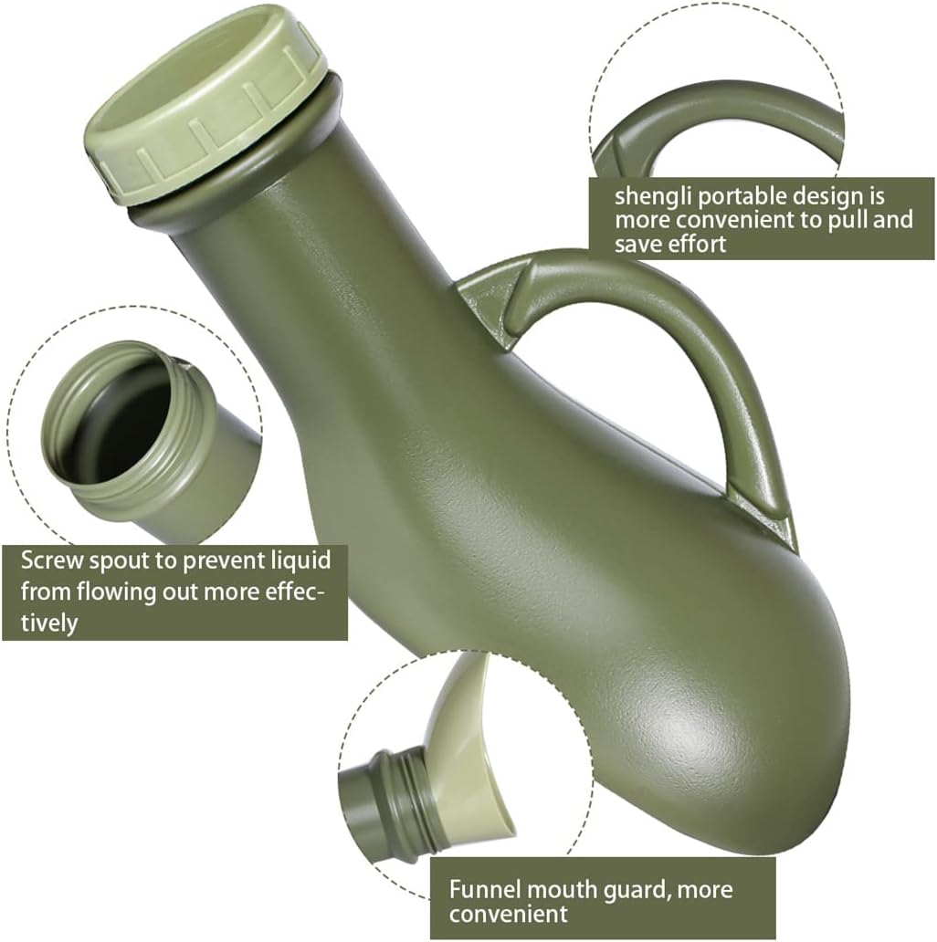 Urinal Travel Toilet Urinal Bottles with Funnel Pee Bottle Urinals Unisex Portable Urine Bottle Pee Container for