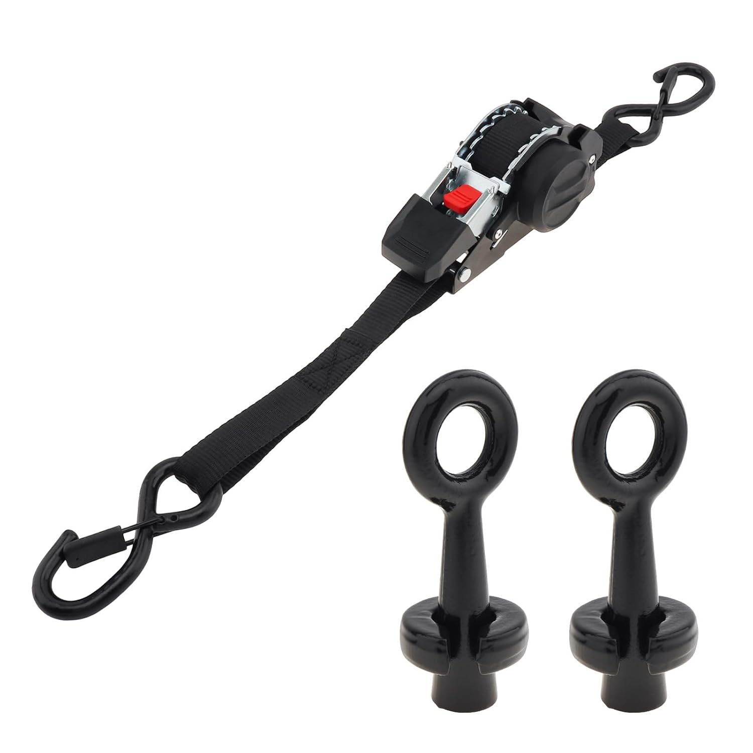Fence Stretcher Tool Kit, Wire Puller Fence Repair Kit with Retractable Ratchet Strap, Heavy Duty 5.1 Inch Grade 45