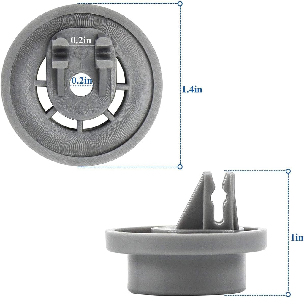 8-Pack DD66-00023A For Samsung Dishwasher Parts Rollers Bottom Rack Wheels - For Samsung Dishwasher Replacement Part DD61-00222A 2002711, AP4342187, PS4222532 (8)