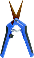 Trimming Scissors - Curved Tip - Titanium Coated Blades with Spring-Loaded Comfort Grip Handles - 1 Pack