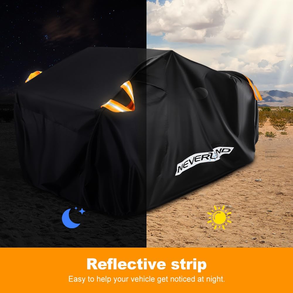 ATV Cover Waterproof Heavy Duty 300D 4 Wheeler Covers Up to 82'' | Outdoor Storage Quad Cover All Weather Protection