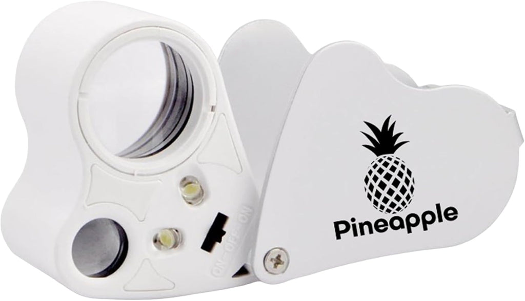 30X 60X Jewelers Loupe Magnifier with Light, Lighted Magnifying Glass Jewelry Loop, Pocket Magnifier for Coins