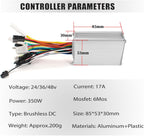 24V 36V 48V 350W Ebike Controller Kit and LCD Display with Thumb Throttle