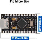 Pro Micro with Atmega32U4 chip Development Board, AYWHP 1 PCS Pro Micro 5V/16MHz Nano microcontroller Development Board with Built-in USB updater Type-C Interface Compatible with Arduino IDE