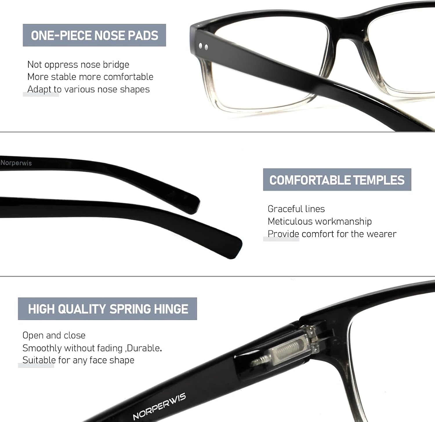 Reading Glasses 5 Pairs Quality Readers Spring Hinge Glasses for Reading for Men and Women (5 Pack Mix Color, 2.00)