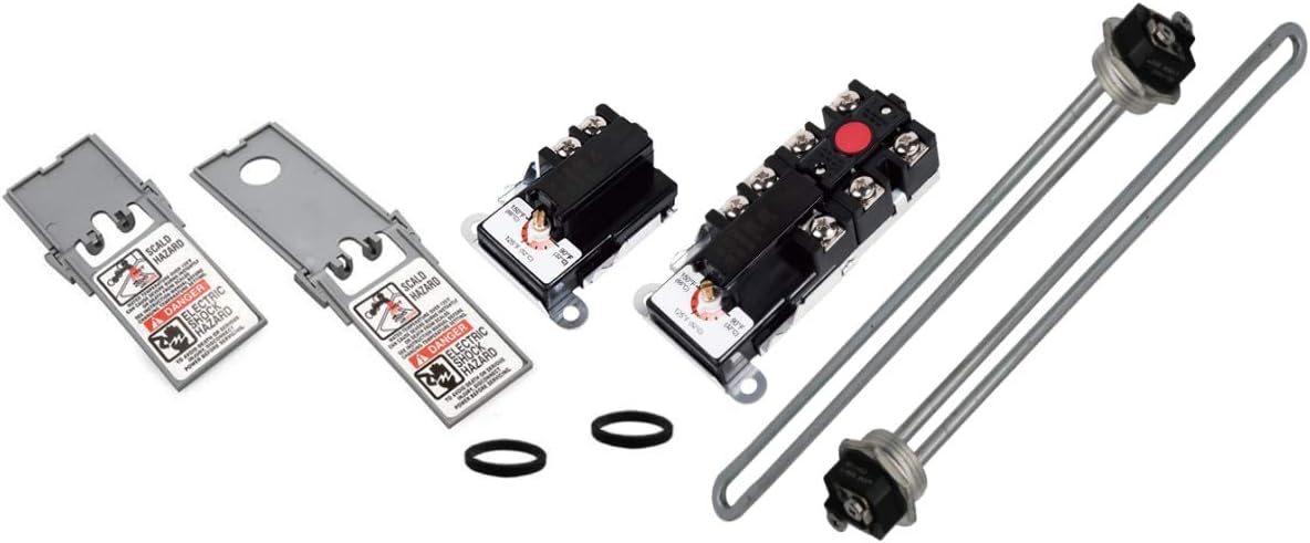 Zero EWH-02 Electric Water Heater Repair Kit with 4500W 240V Elements & TOD Thermostats, Upper/Lower, Fits Rheem, AO Smith, Richmond, Kenmore, GE