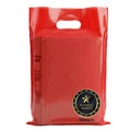 100 Red Plastic Bags With Handles 12x15 Merchandise Bags