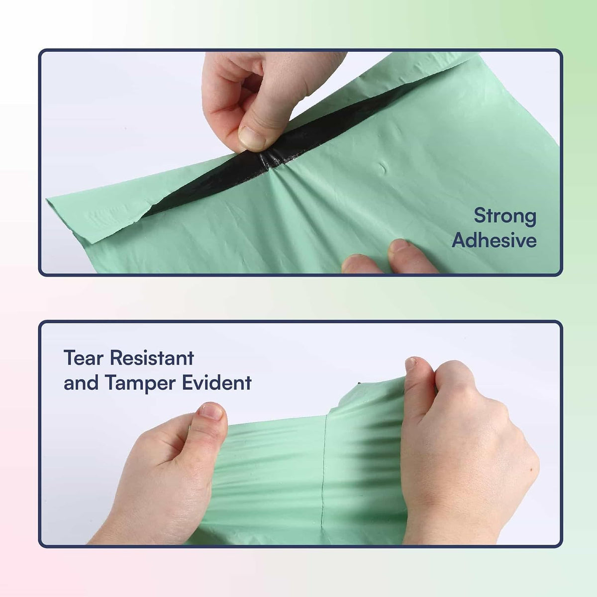 100 Count, 10x13 inch 100% Recycled Poly Mailers Eco Friendly Packaging Envelopes Supplies Mailing Bags 2.5 Mil Thick
