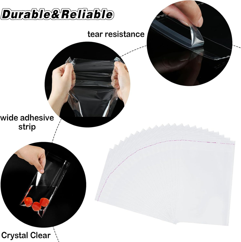 2"x4" 3.2Mil Small Self Sealing Cellophane Bags 400Pcs Jewelry Bags