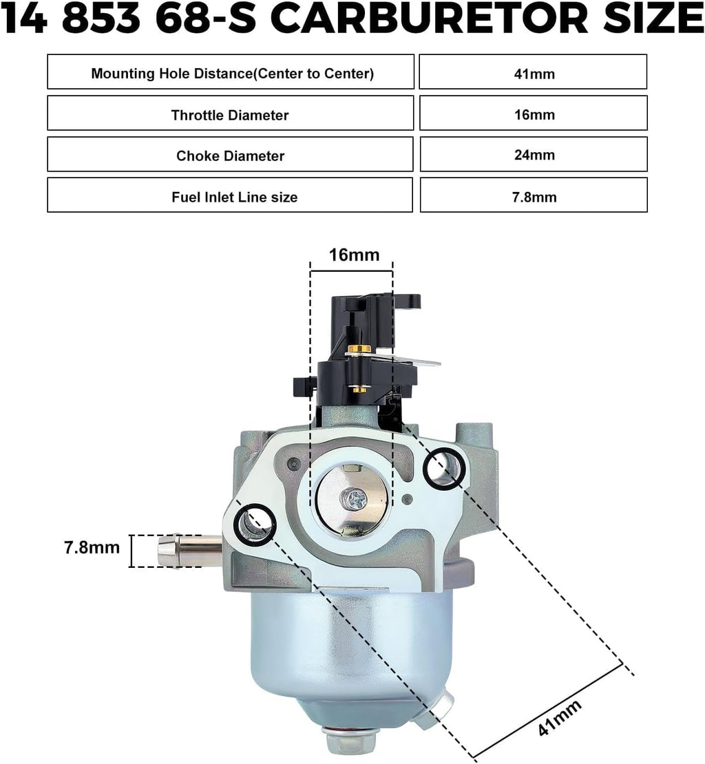 XT675 Carburetor for Kohler 6.75 149CC Push Mower Replace 1485368S