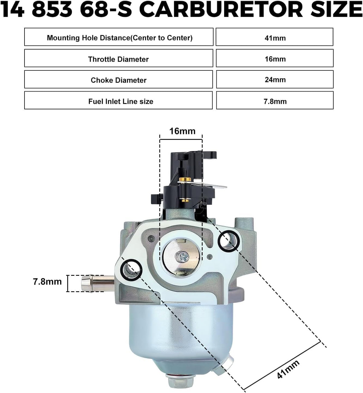 XT675 Carburetor for Kohler 6.75 149CC Push Mower Replace 1485368S