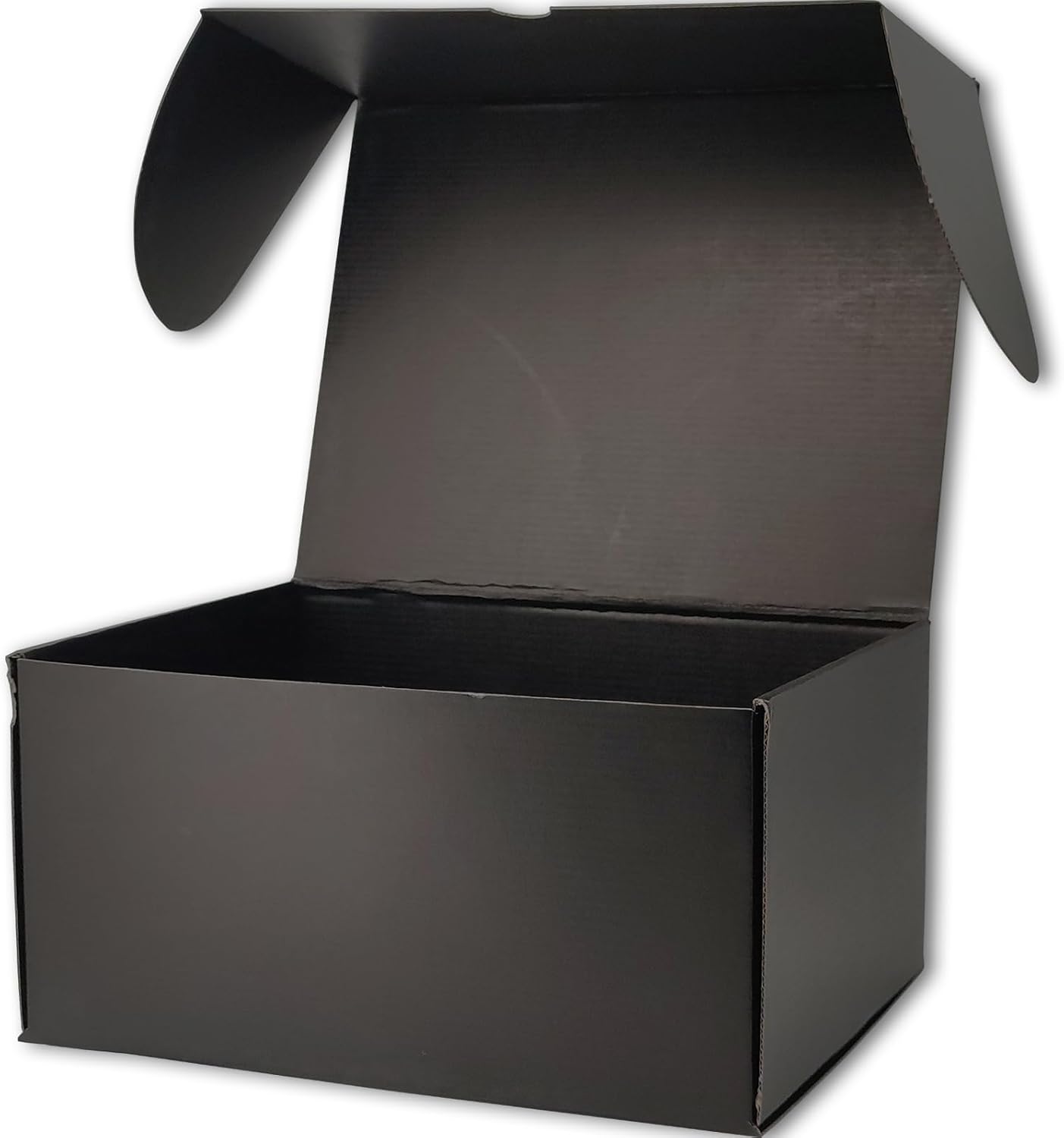 12x8x6 Shipping Boxes Black Mailer Corrugated Cardboard Box Set of 15